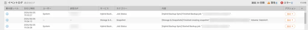 QNAP TS-464 HBS3移行後のバックアップ成功｜QuDedup遅延警告なしで完了